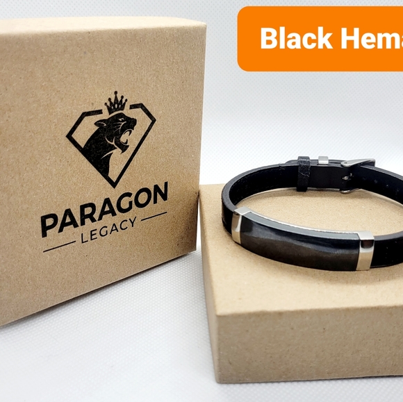 Stainless steel natural stone leather bracelets - Picture 3 of 5